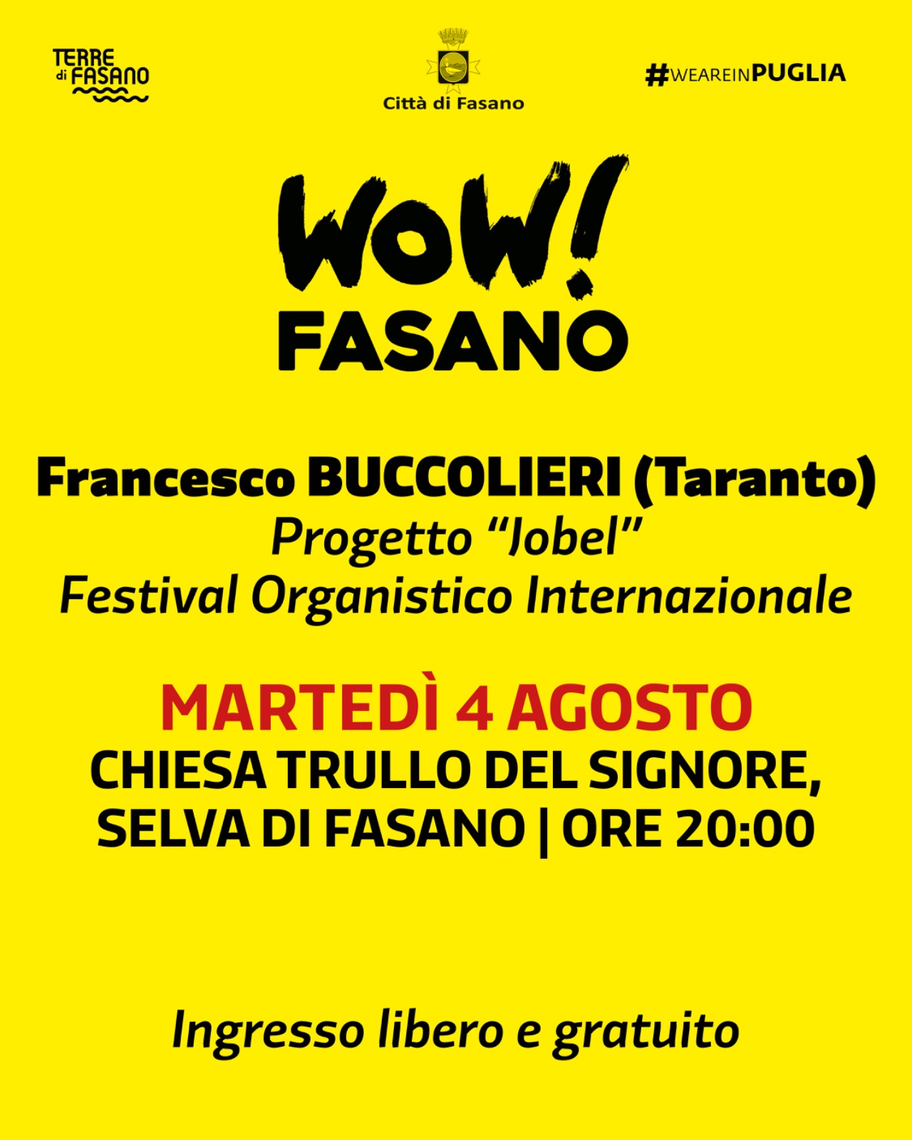 FRANCESCO BUCCOLIERI (Taranto)�| Progetto �Jobel�, Festival Organistico Internazionale